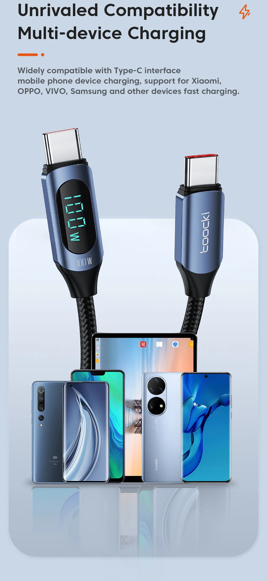 Toocki USB Type-C Fast Changing and Data Cable