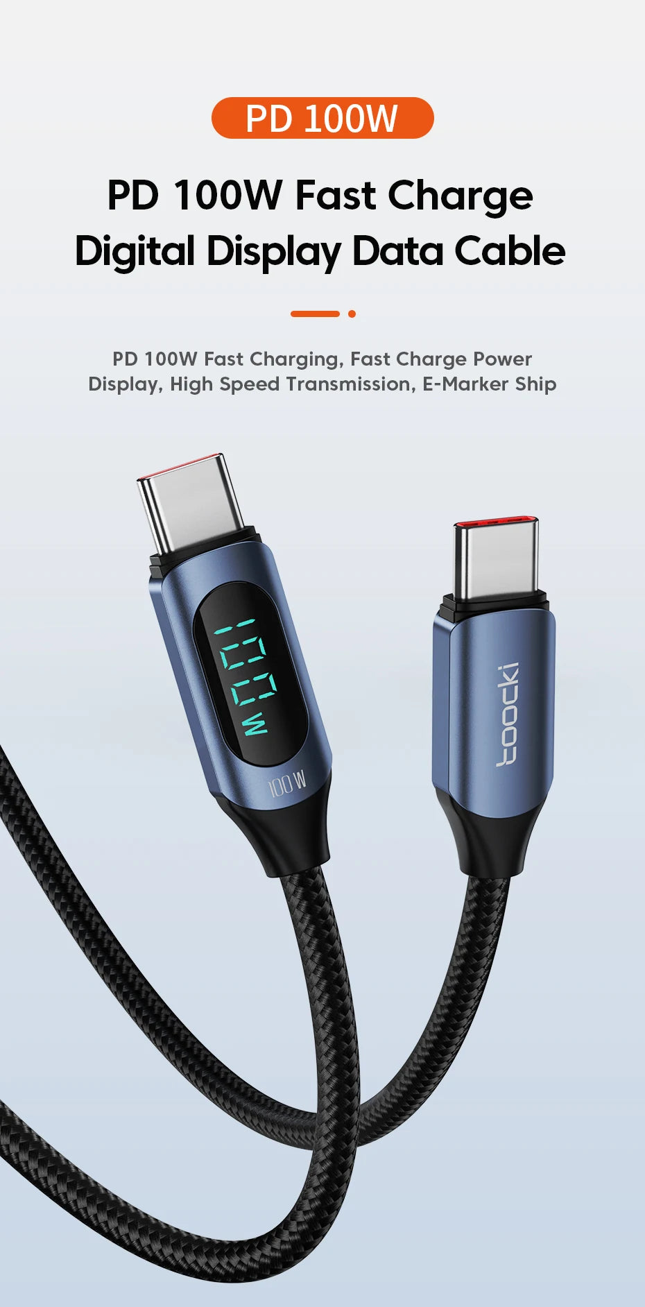 Toocki USB Type-C Fast Changing and Data Cable